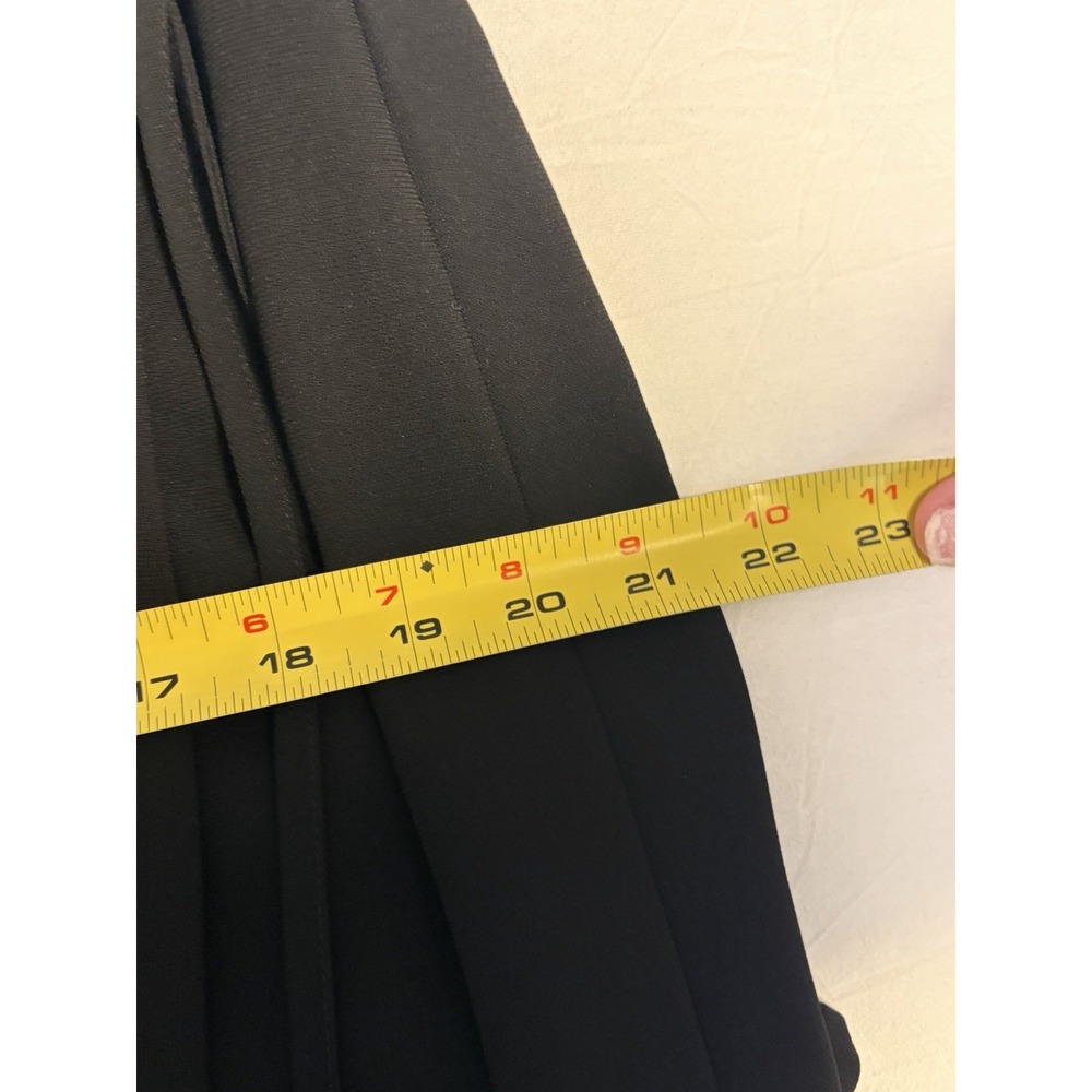 Vtg Talbot's Black Crepe Wrap Dress Sz 12 Long Slvs Office to Dinner Tailored - Picture 8 of 12